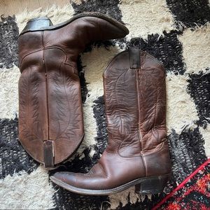 Dark Brown Justin Cowboy Boots